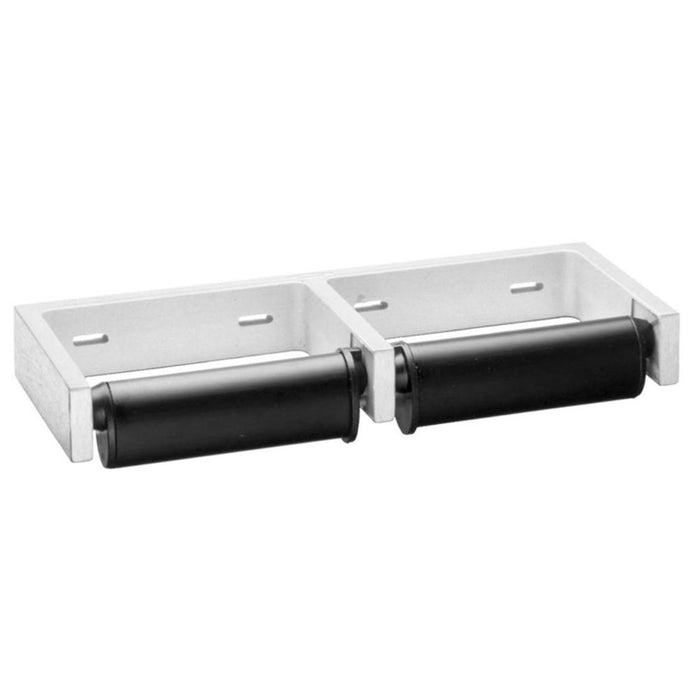 Bobrick B274 ClassicSeries Toilet Paper Dispenser Dual Roll w/ Controlled Delivery Surface Mounted - Satin - Prestige Distribution