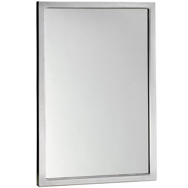 Bobrick B290 18 Mirror Welded Angle Framed Surface Mounted - Satin - Prestige Distribution