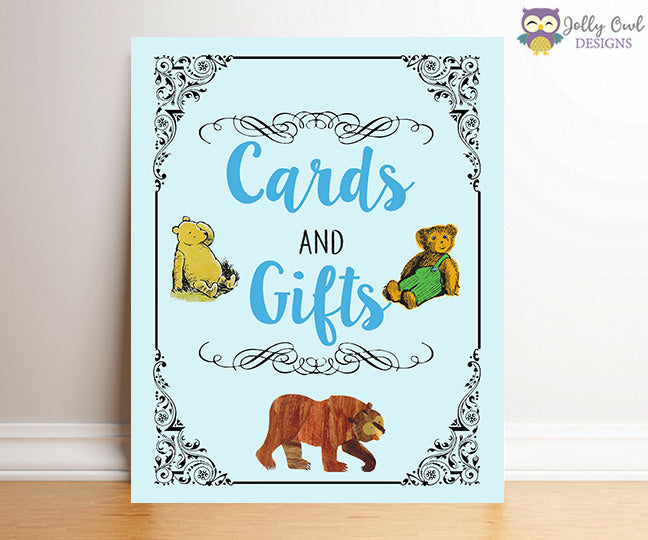 Book Themed Baby Shower Party Sign - Cards and Gifts