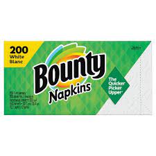 BOUNTY PAPER NAPKINS WHITE 200 CT-#ROCK VALUE ORDER BY TUESDAY EVENING OCT 27 ARRIVING NOV 04  FOR DELIVERY#