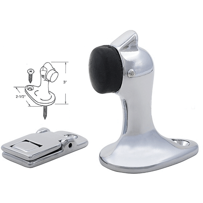 Floor Mounted 3" Door Stop - Reflect Window & Door