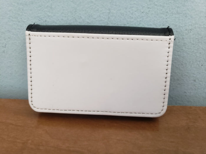 Business card holder - faux leather