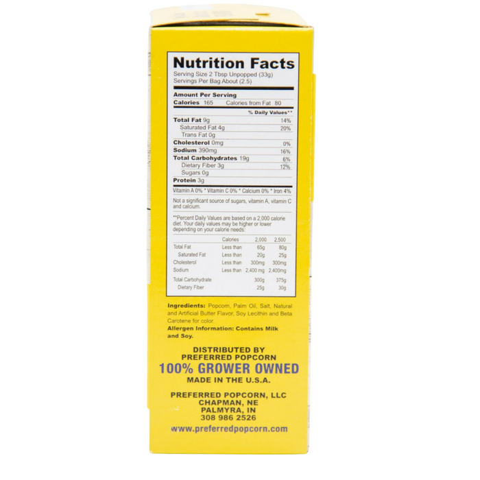 Butter Flavored Microwave Popcorn | Pack of 6 Boxes | Preferred Popcorn
