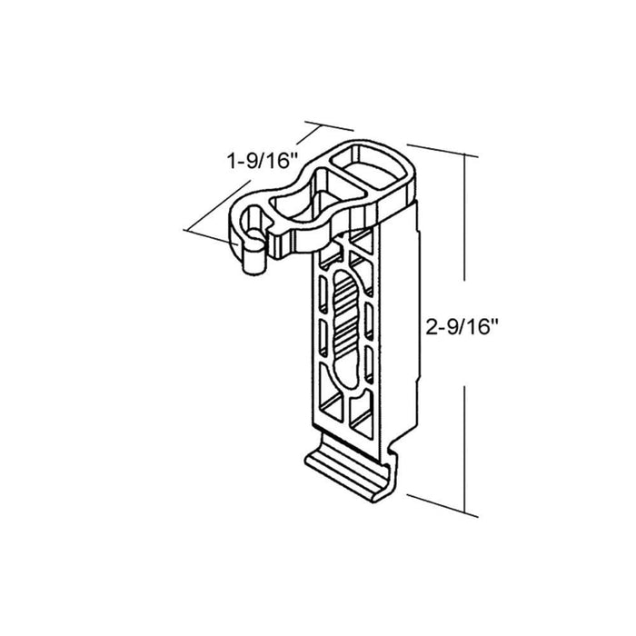 Bypass Closet Wardrobe Plastic Guide for Slimfold Closet Doors - Reflect Window & Door