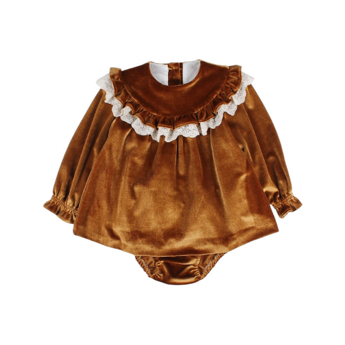 Carol Mustard Velvet 2-Pc Set