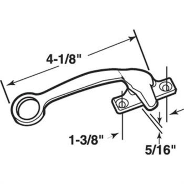 Casement Window Locking Handle With 1 - 3/8" Screw Holes and Heavy Bronze Casting - Left - Reflect Window & Door