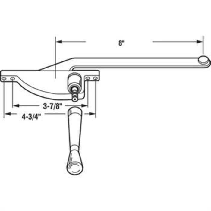Casement Window Operator 8" Teardrop Series - Reflect Window & Door