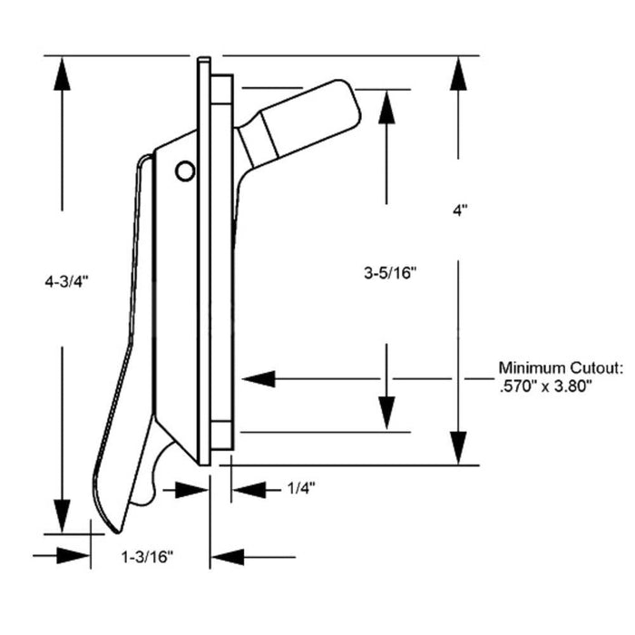 Casement Window Replacement Handle – Multi - Point, 3 - 5/16" Spacing - Reflect Window & Door