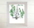 Chairlift Skiers Print