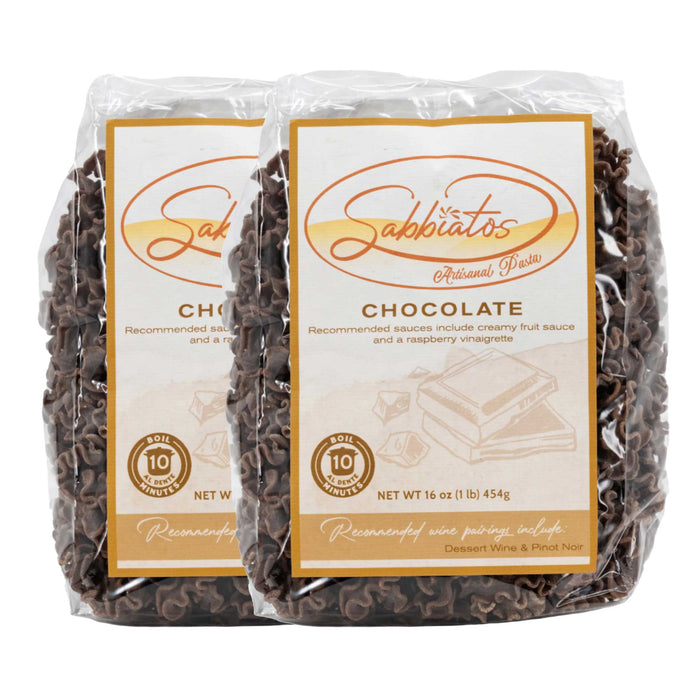 Chocolate Noodles | Gigli | 16 oz | Pack of 2 | Sabbiatos
