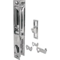 Sliding Glass Patio Door Chrome Non - Keyed Flush Mount Handle Set 6 - 5/8" Screw Holes With 4 Hook Assortment - Reflect Window & Door