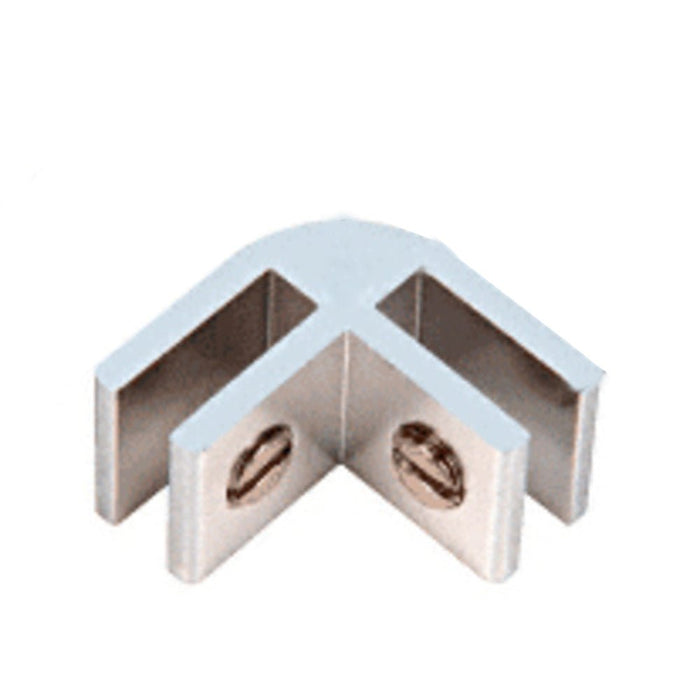 Anodized Aluminum Two - Way 90 Degree Glass Connector - Reflect Window & Door