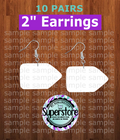 Chubby pencil earrings size 2 inch - BULK PURCHASE 10pair