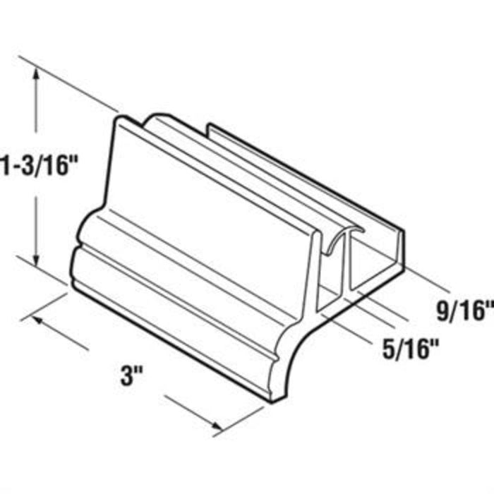 Shower Door 1 - 3/8" Wide Vinyl Bottom Guide - Reflect Window & Door