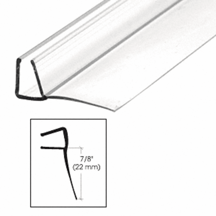 Sliding Shower Door 3/8" (10 mm) Polycarbonate 'U' with 90° Vinyl Finseal - Reflect Window & Door