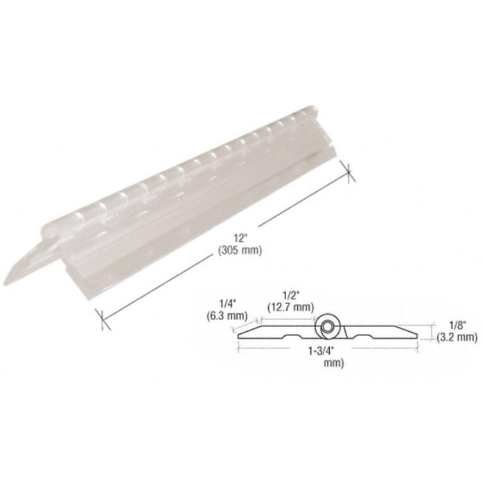 Clear Acrylic 12" Continuous Hinge - Reflect Window & Door