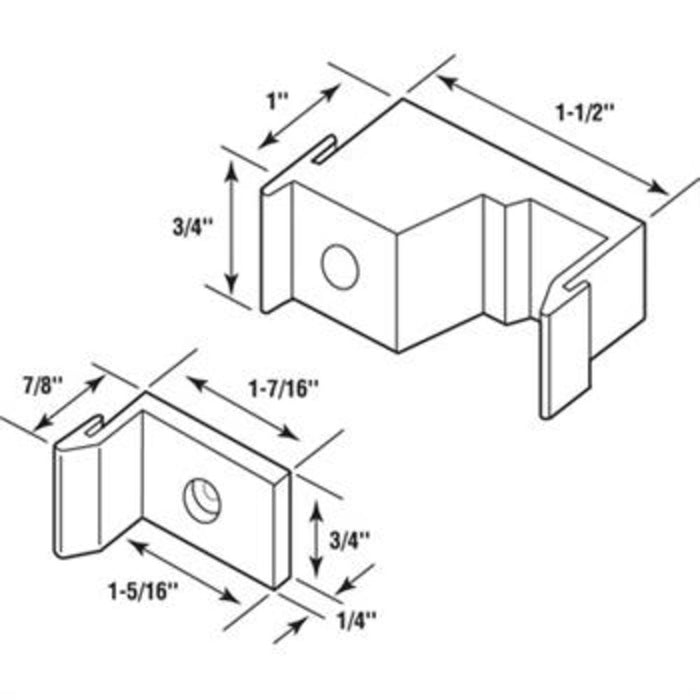 Sliding Shower Door 1 - 1/2" Jamb Guide - Reflect Window & Door