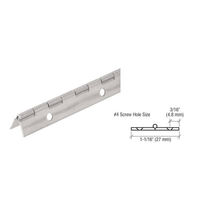 Closet & Cabinet Door 1 - 1/16" Nickel Piano Hinge - Reflect Window & Door