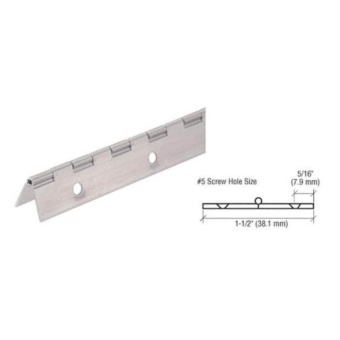 Closet & Cabinet Door 1 - 1/2" Nickel Plated Piano Hinge - Reflect Window & Door