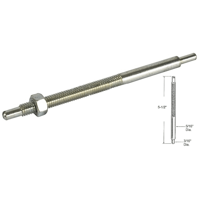 Closet/Wardrobe Bi-Fold Door 5/16" O.D. Bottom Pivot Rod - Reflect Window & Door