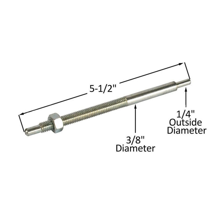 Closet Wardrobe Bi - Fold Door 5/16" O.D. Bottom Pivot Rod - Reflect Window & Door
