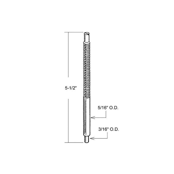 Closet Wardrobe Bi - Fold Door 5/16" O.D. Bottom Pivot Rod - Reflect Window & Door