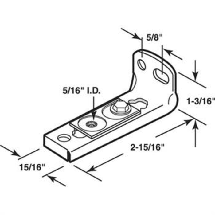 Closet Wardrobe Bi - Fold Door Bottom Pivot Bracket for Acme - Reflect Window & Door