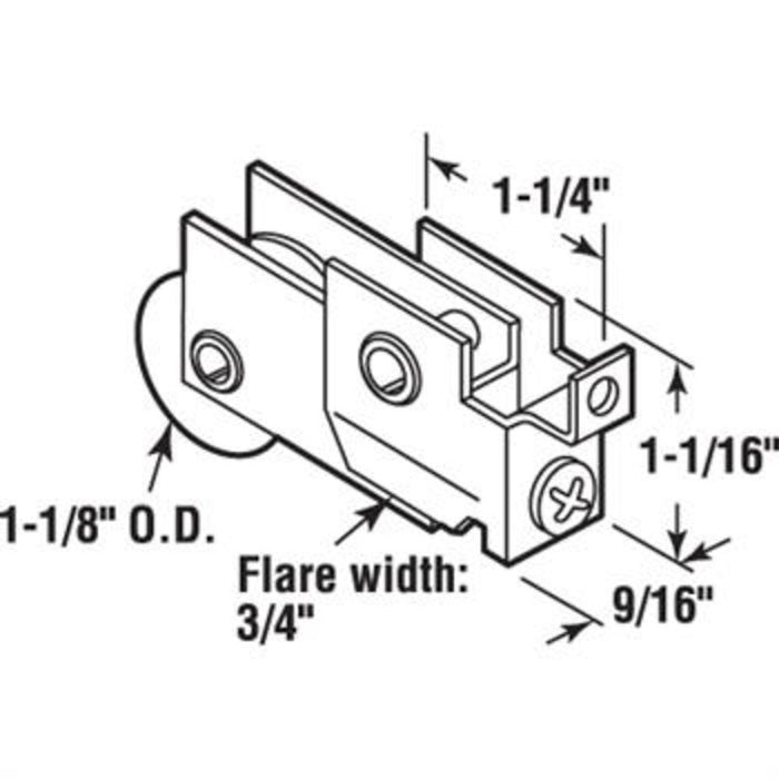 Crest & Manufacturers Mirror Closet Door 1 - 1/8" Steel Ball Bearing Roller - Reflect Window & Door