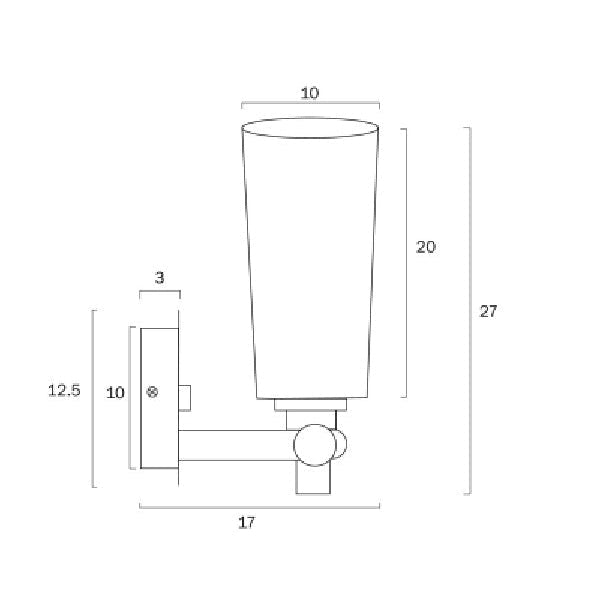 Telbix Delmar Wall Light measurements