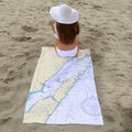 Door County Peninsula WI Nautical Chart Quick Dry Towel - Maritime Tribes USATowel