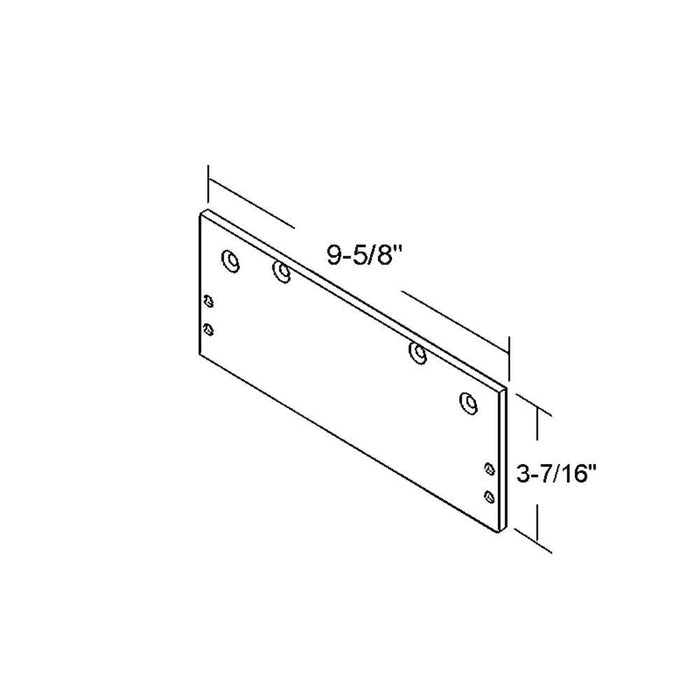 Dorma 644 Heavy - Duty Aluminum Closer Drop Plate - Reflect Window & Door