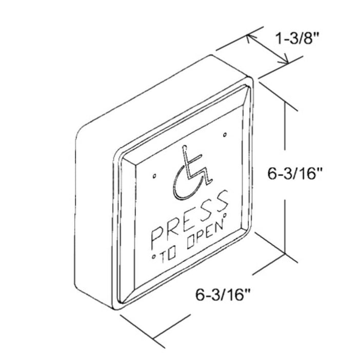 Dorma Hard - Wired Automatic Door Wall Switch for Commercial Use - Reflect Window & Door