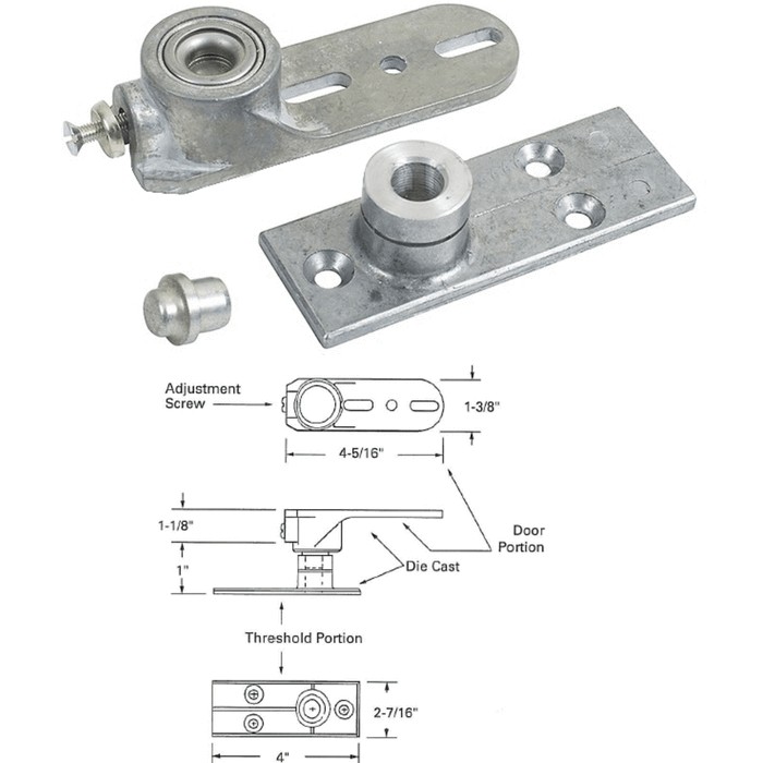 Dorma Bottom Center Hung Door Pivot - Reflect Window & Door