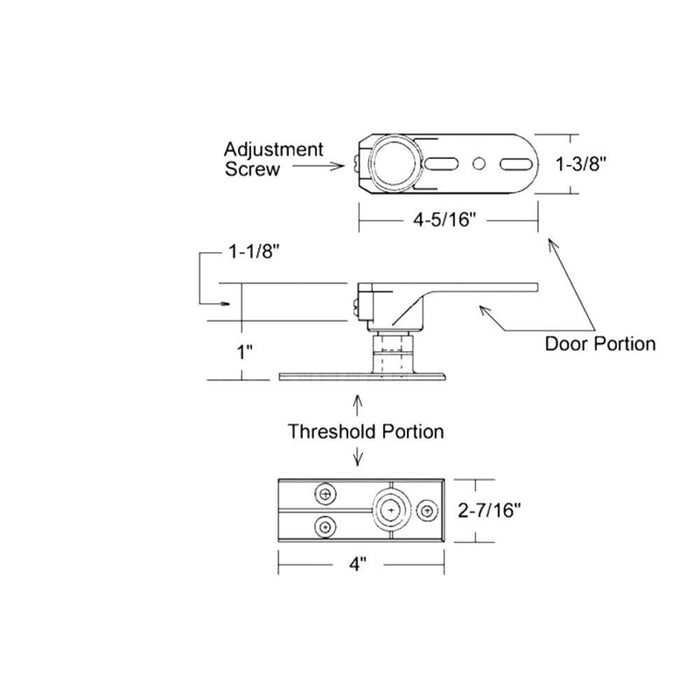 Dorma Heavy - Duty Bottom Center Hung Door Pivot - Reflect Window & Door