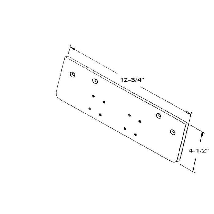 Dorma Top Jamb Drop Plate - Durable Aluminum Finish for Commercial Doors - Reflect Window & Door