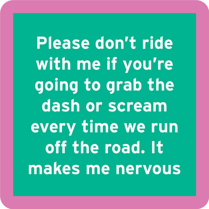 Drinks on Me Coaster: Nervous - Pine & Moss