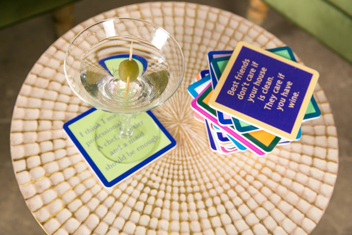 Drinks on Me Coaster: Nervous - Pine & Moss