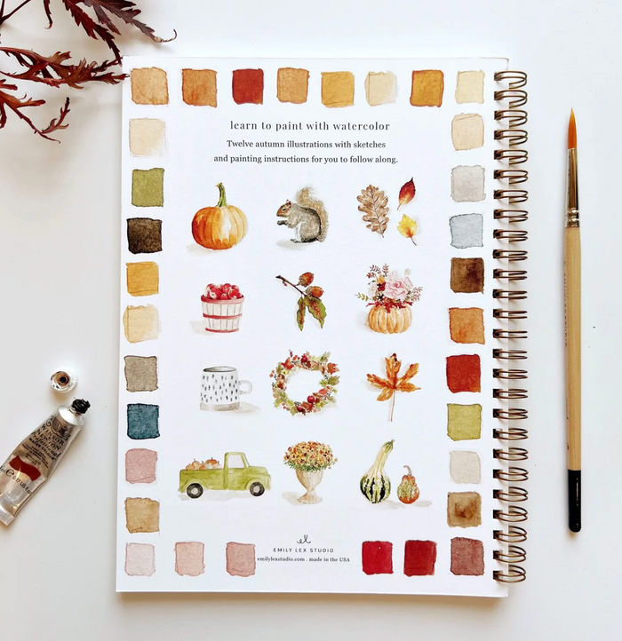 Emily Lex Studios: Autumn Watercolor Workbook - Pine & Moss