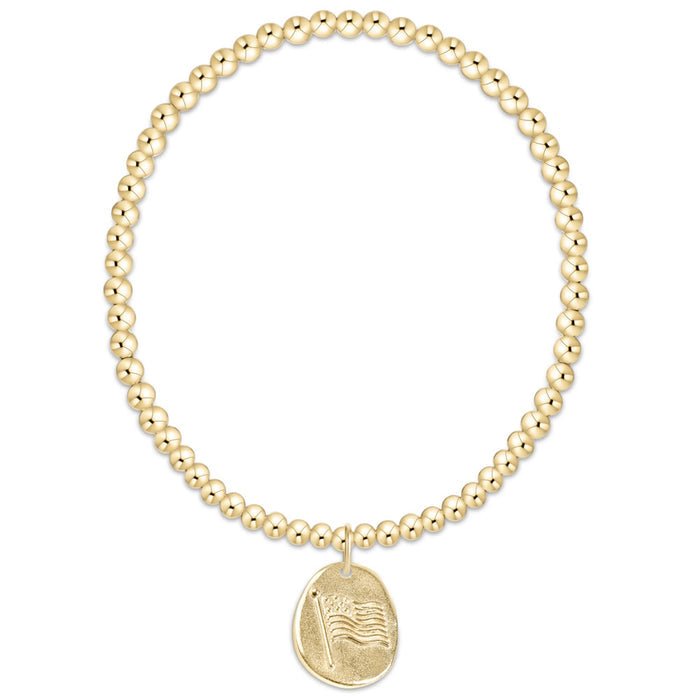 ENEWTON Classic Gold 3mm Inspire America Gold Disc Bracelet front
