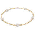 ENEWTON Signature Cross Small 2mm Gold Bracelet Off White