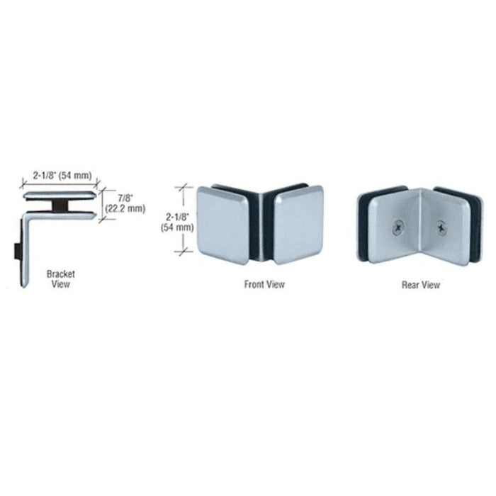 Estate Series 90 Degree Glass - to - Glass Clamp - Reflect Window & Door