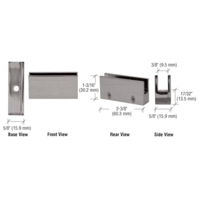 Face Plate Clamp for 1/4" to 5/16" Glass - Reflect Window & Door