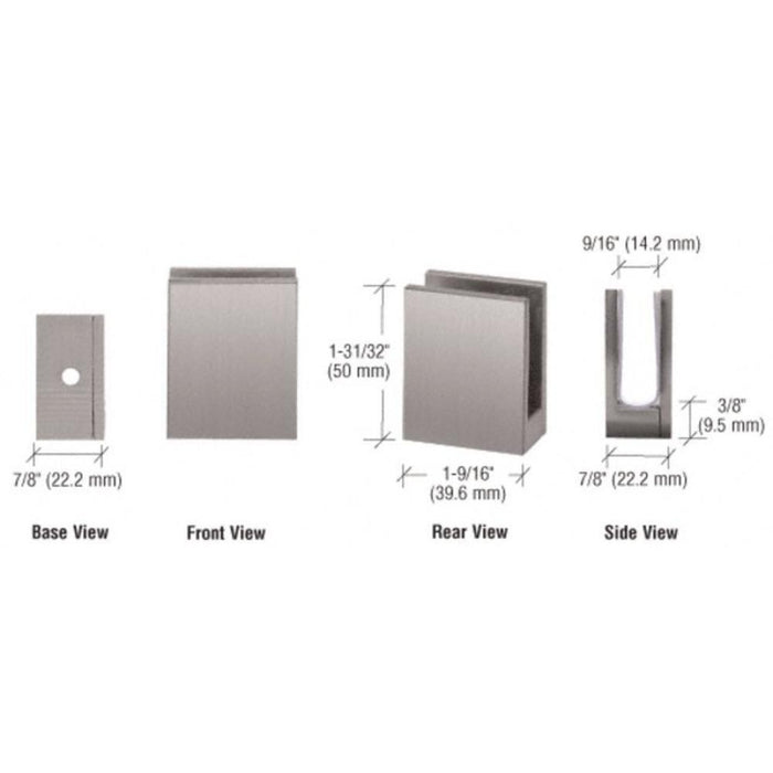 Face Plate Clamp for 3/8" to 1/2" Glass - Reflect Window & Door