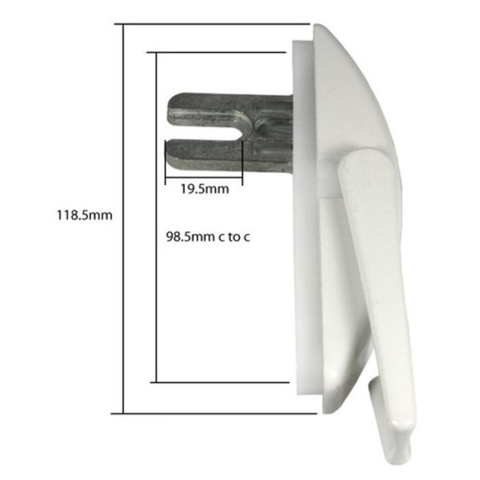 Casement Window Security Handle – Reversible, Single Point Lock - Reflect Window & Door