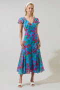 Finy Floral Perth Flare Midi Dress