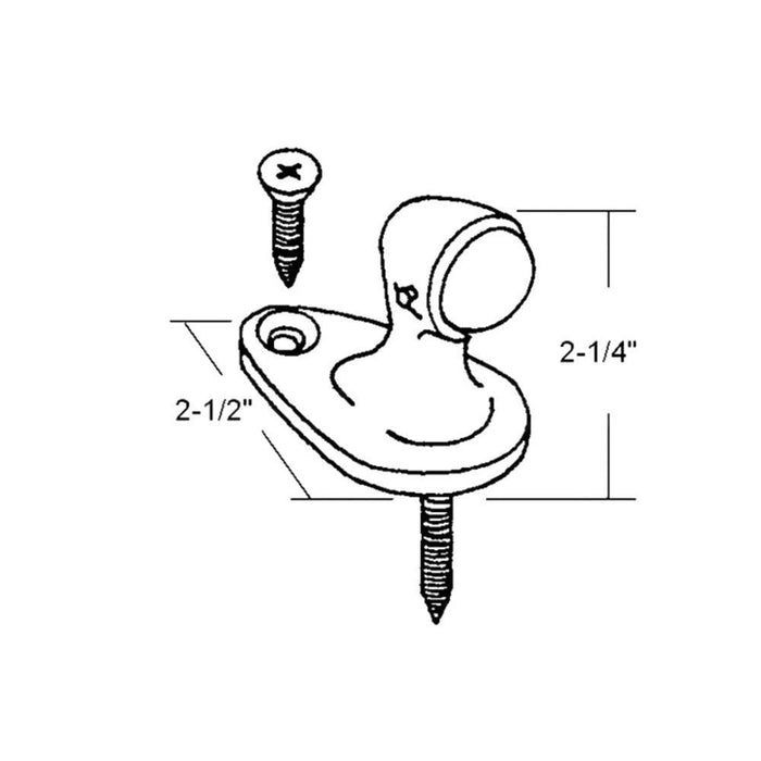 Floor Mounted 2 - 1/4" Door Stop - Reflect Window & Door