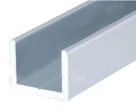 Frameless Shower Door Aluminum Regular U - Channel for 1/2" Thick Glass - Reflect Window & Door
