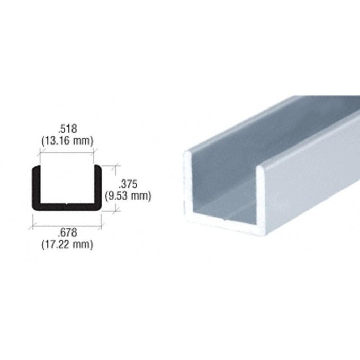 Frameless Shower Door Aluminum Regular U - Channel for 1/2" Thick Glass - Reflect Window & Door