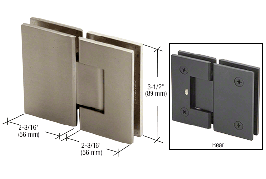 Shower Door Geneva 180 Series 180 Degree Glass-To-Glass Standard Hinge - Reflect Window & Door