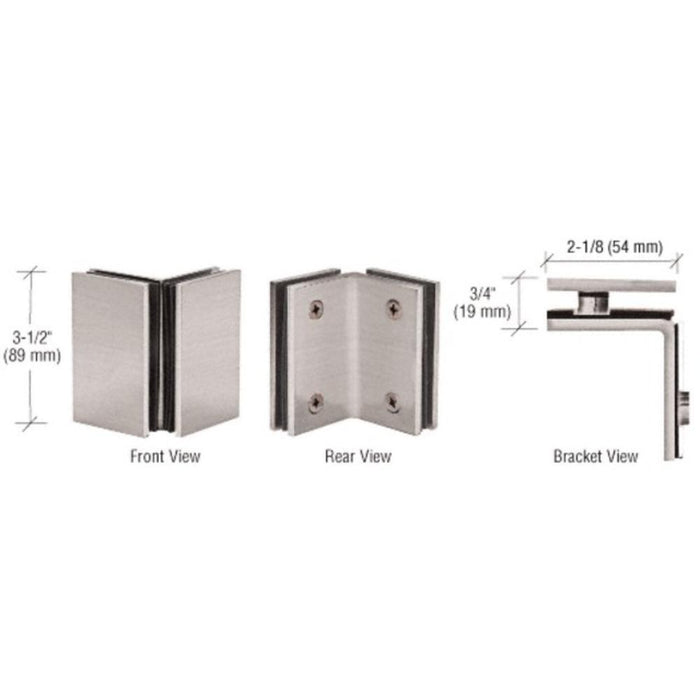 Geneva Series Glass - to - Glass Bracket - Reflect Window & Door